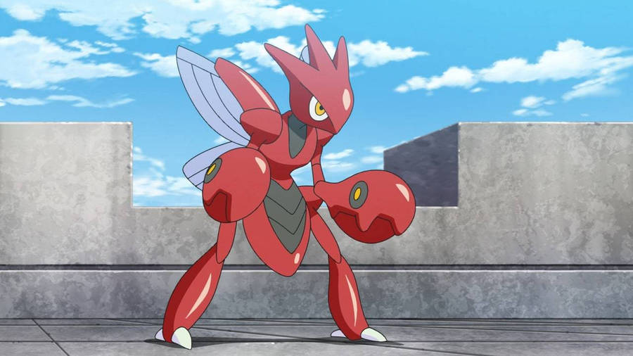 Scizor Leaning Forward Wallpaper