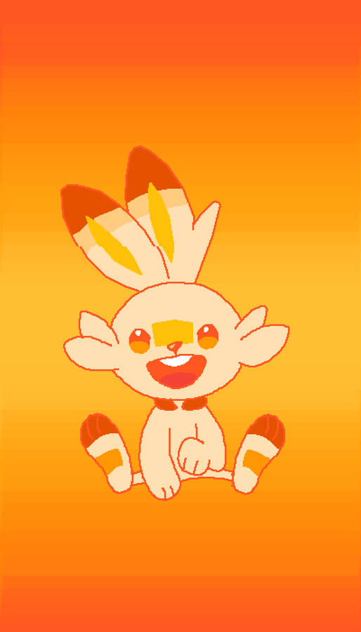 Scorbunny Orange Wallpaper