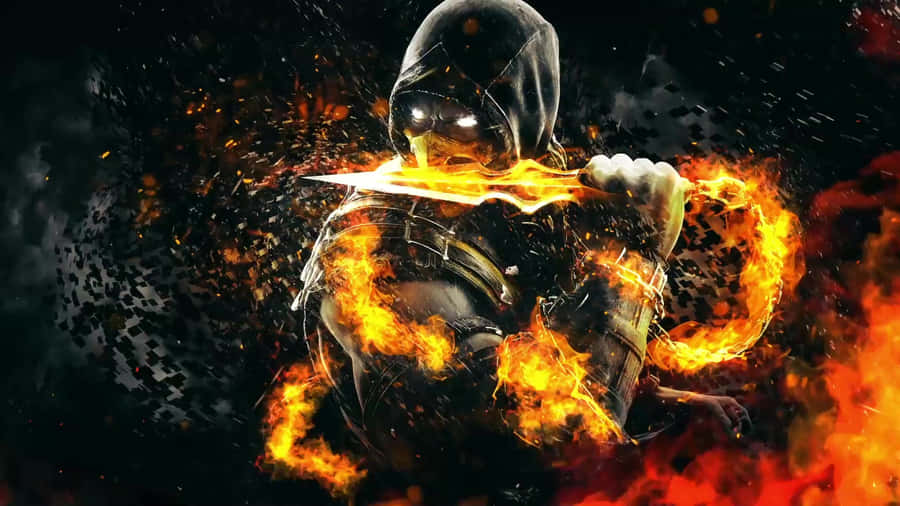 Scorpion From The Mortal Kombat Game Series Wallpaper