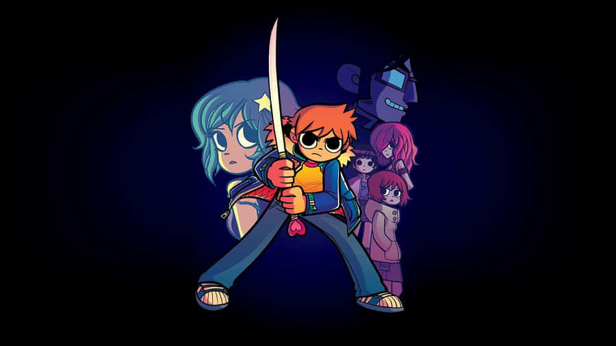 Scott Pilgrim And His Sword Wallpaper