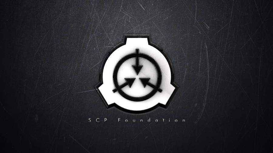 Scp Logo In Scratched Background Wallpaper