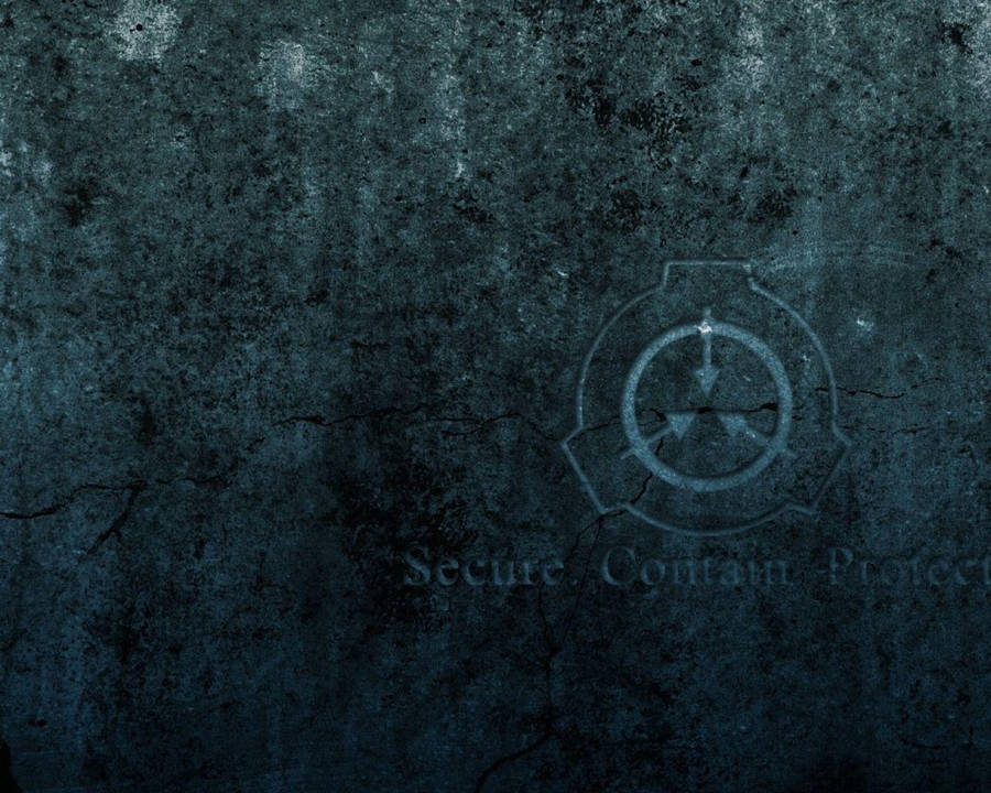 Scp Logo On The Wall Wallpaper