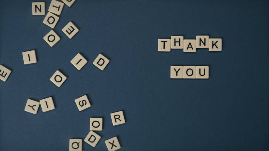 Scrabble Tiles Thank You Wallpaper