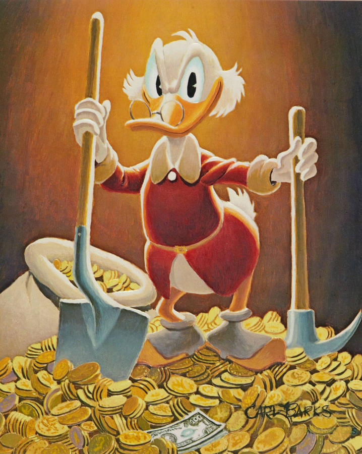 Scrooge Mcduck Oil Painting Wallpaper