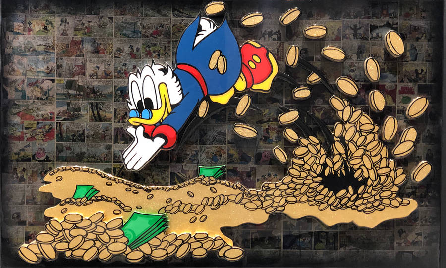 Scrooge Mcduck Sea Of Coins Wallpaper