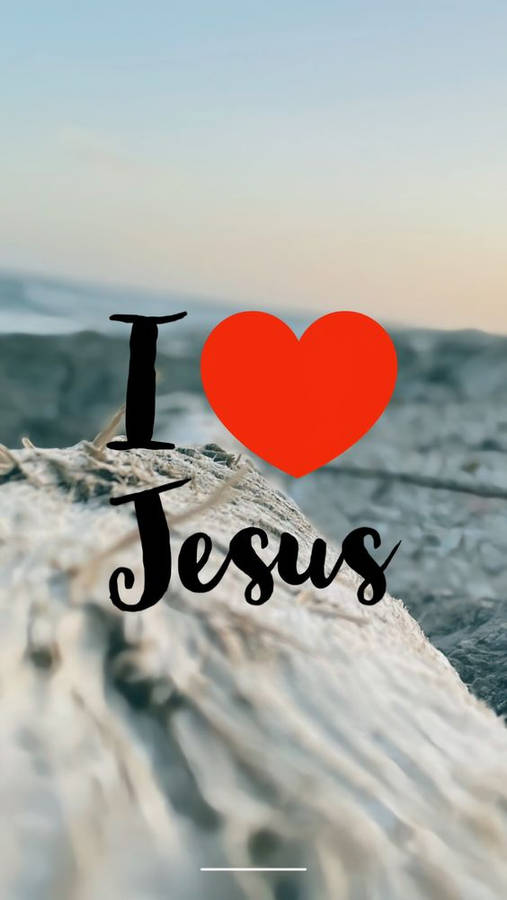 Sea View I Love Jesus Iphone Wallpaper