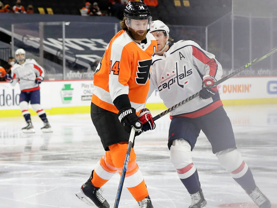 Sean Couturier Against An Opponent Wallpaper