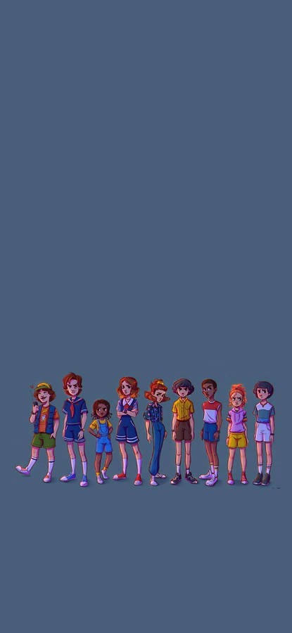 Season Three Cartoon Stranger Things Phone Wallpaper