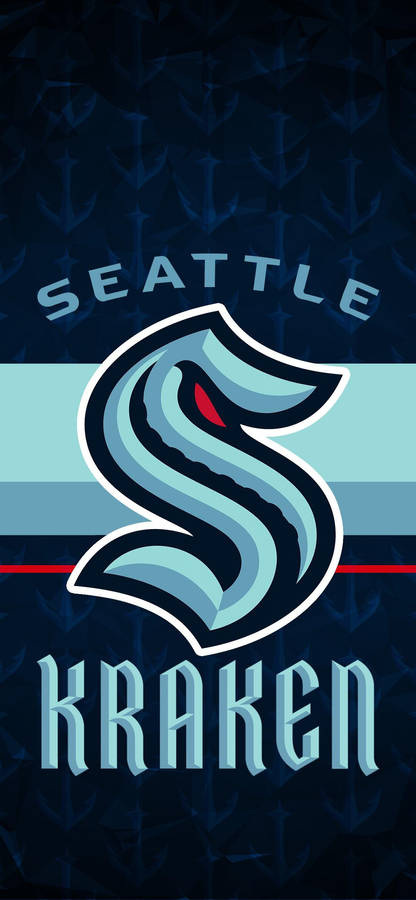 Seattle Kraken Light Blue Lettering Wallpaper