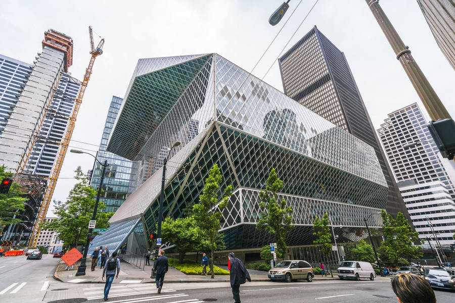 Seattle Public Library In The United States Wallpaper