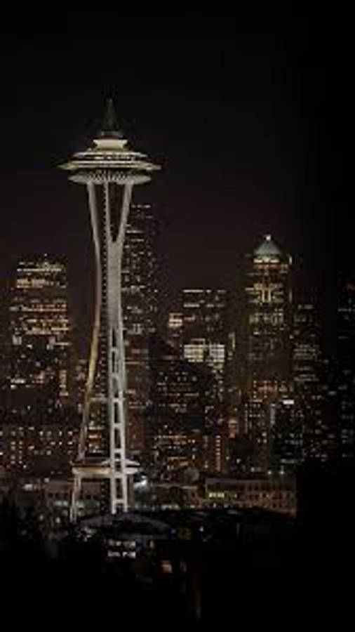 Seattle Skyline Buildings And Space Needle Washington Wallpaper