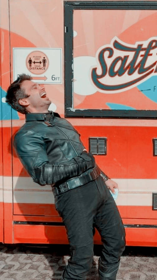 Sebastian Stan Laughing Wallpaper