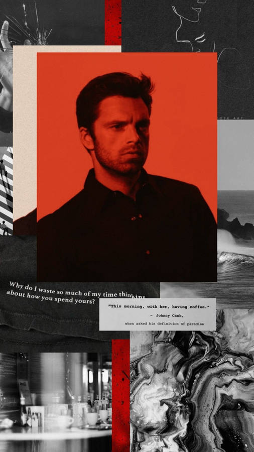 Sebastian Stan Red Aesthetic Wallpaper