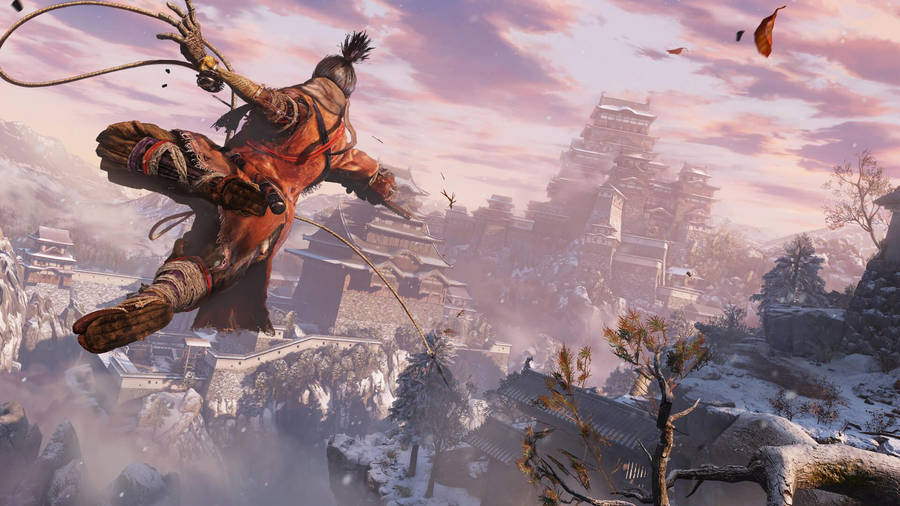 Sekiro Shadows Die Twice Rope Flying Wallpaper