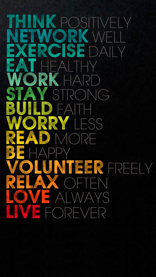 Self Mantra Encouraging Quotes Wallpaper