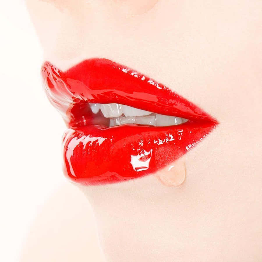 Sensual Red Lips Wallpaper