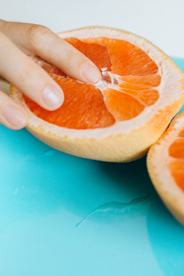 Sensual Touch With Grapefruit Wallpaper