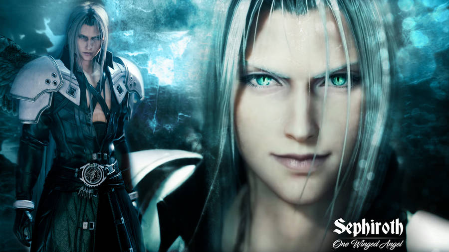 Sephiroth Green Slit Eyes Wallpaper