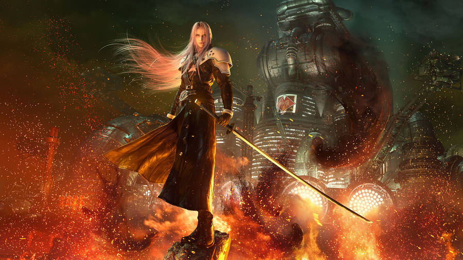 Sephiroth Thousand Flying Ember Wallpaper