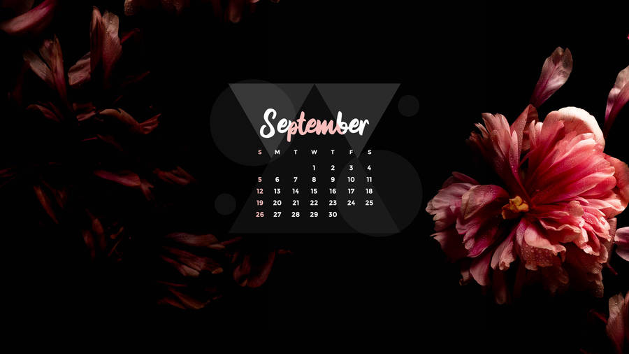 September 2021 Flower Calendar Wallpaper