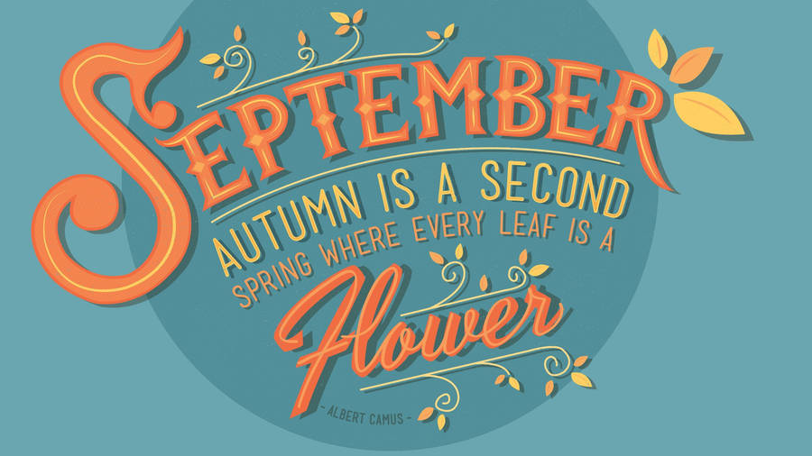 September Autumn Quotes Wallpaper