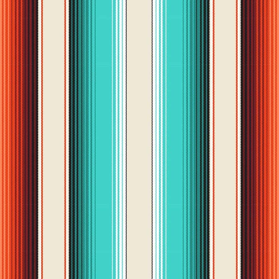 Serape With Cyan Stripes Wallpaper