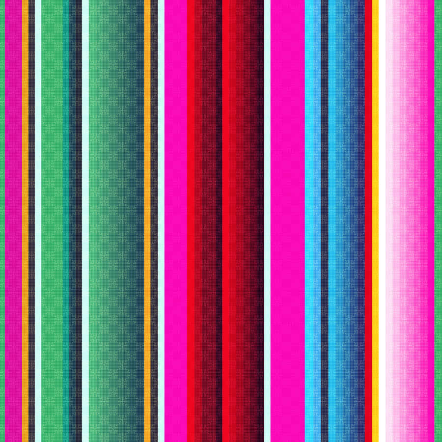Serape With Vertical Green Stripes Wallpaper