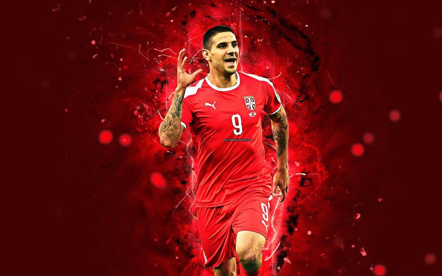 Serbia National Football Team Aleksandar Mitrović Wallpaper