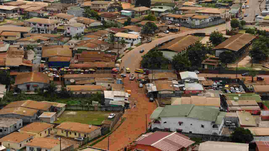 Serene Neighborhood In Gabon Wallpaper