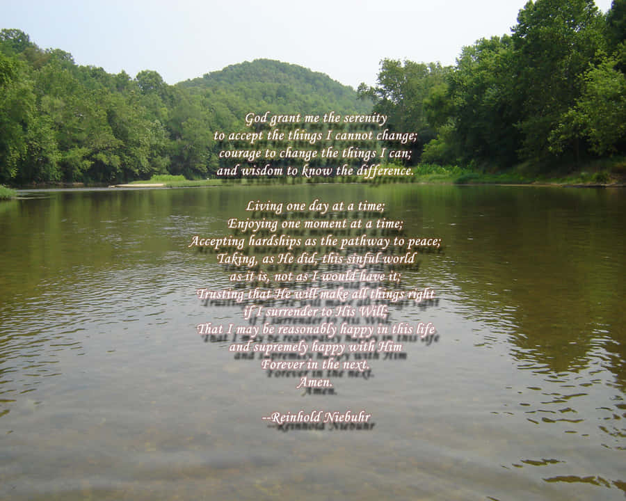 Serenity Prayer By Reinhold Niebuhr Wallpaper