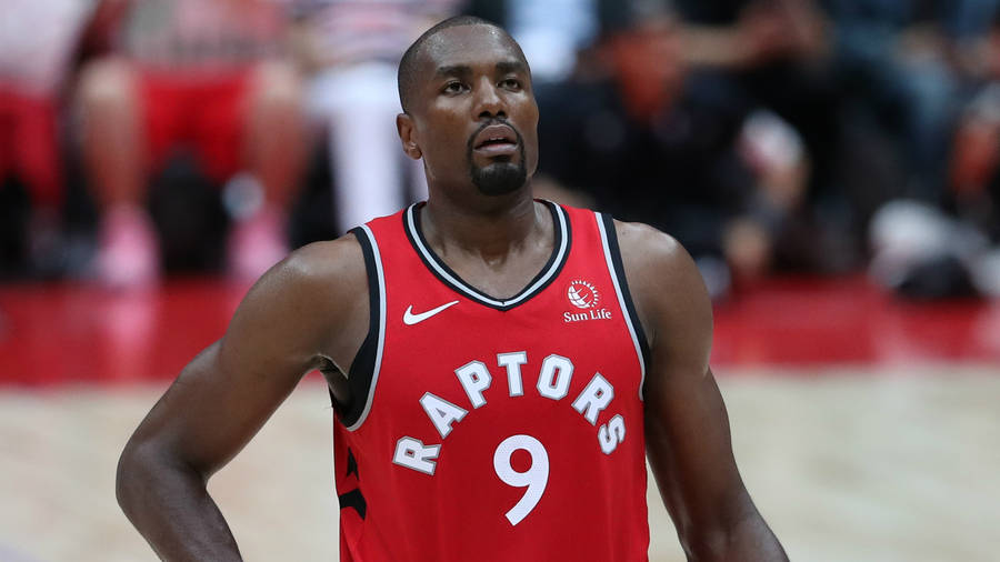 Serge Ibaka Red Raptors Jersey Wallpaper