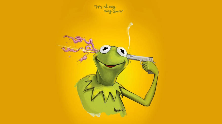 Sesame Street Kermit Fan Art Wallpaper