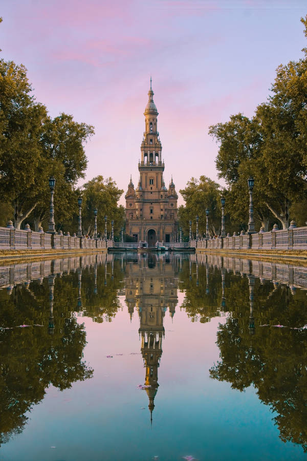 Seville Water Reflection Wallpaper