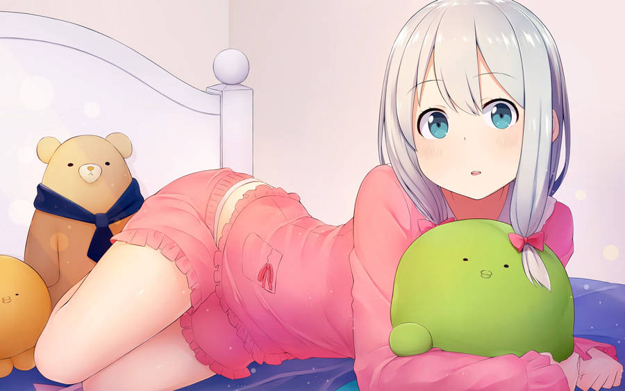 Sexy Anime Girl In Pajamas Wallpaper