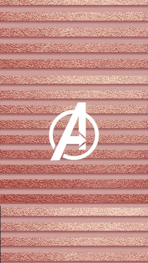 Shades Of Rose Gold Avengers Logo Wallpaper