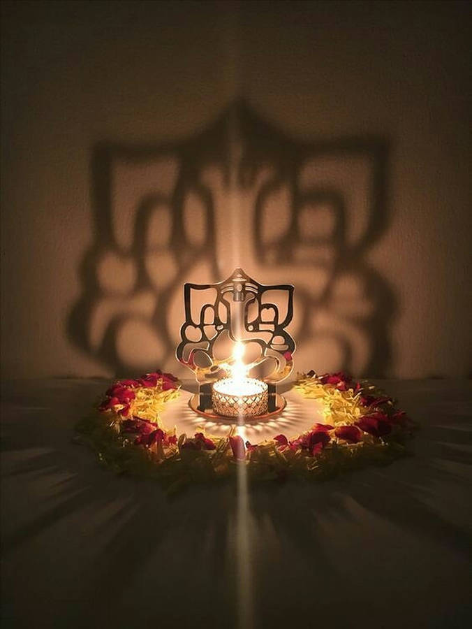 Shadow Of Ganesh Mobile Wallpaper