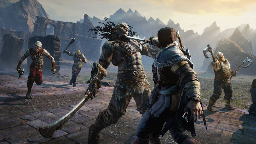 Shadow Of Mordor Fight Scene Wallpaper