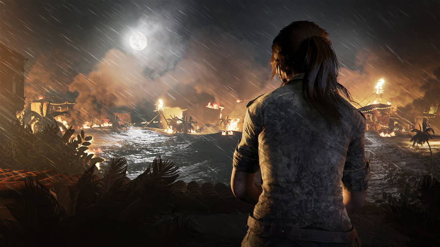 Shadow Of The Tomb Raider Rainy Night Wallpaper