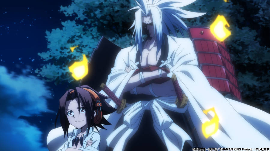 Shaman King Amidamaru With Yoh Wallpaper