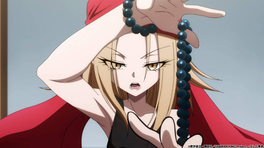 Shaman King Anna With Black Necklace Wallpaper