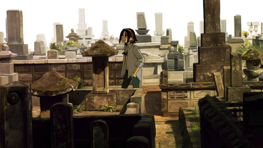 Shaman King Yoh In Cemetery Wallpaper