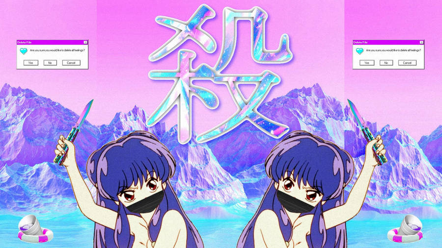 Shampoo Purple Anime Aesthetic Wallpaper