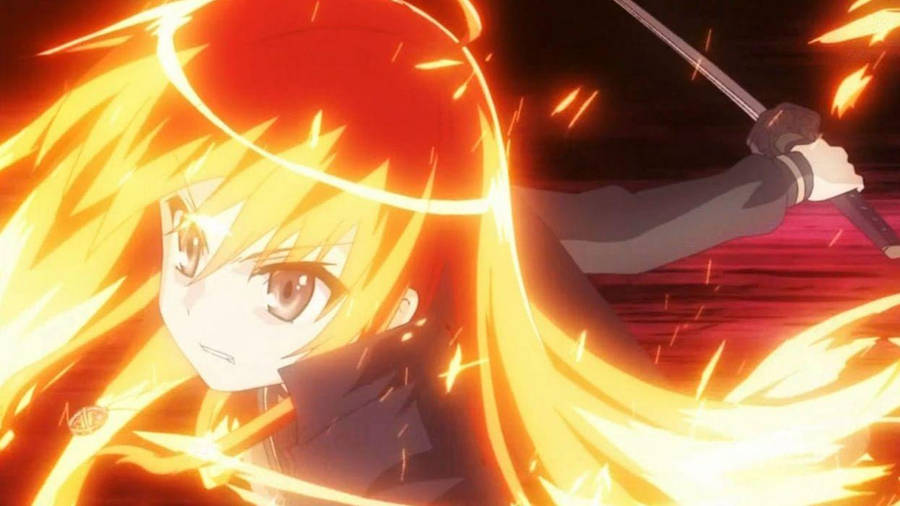 Shana Golden Fire Anime Wallpaper