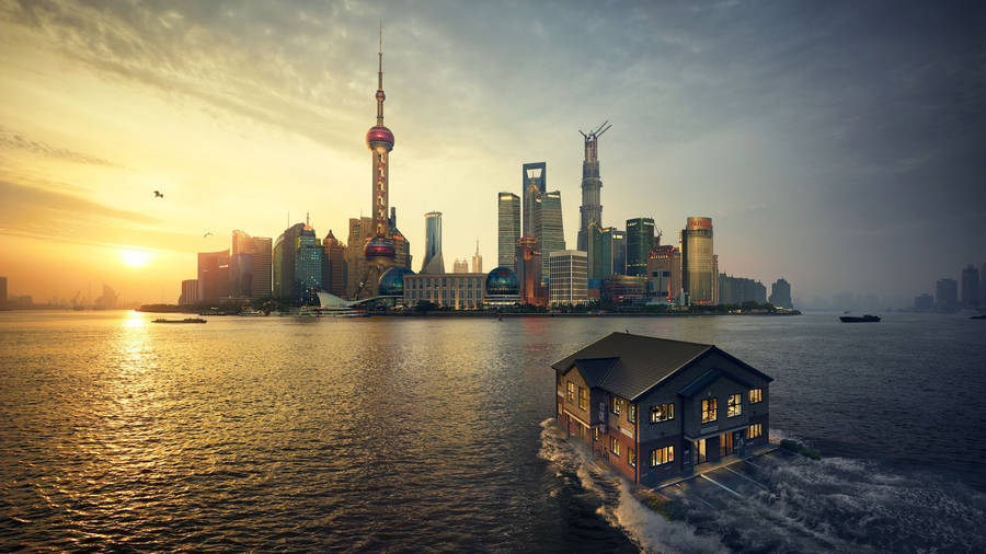 Shanghai China Photo Manipulation Wallpaper