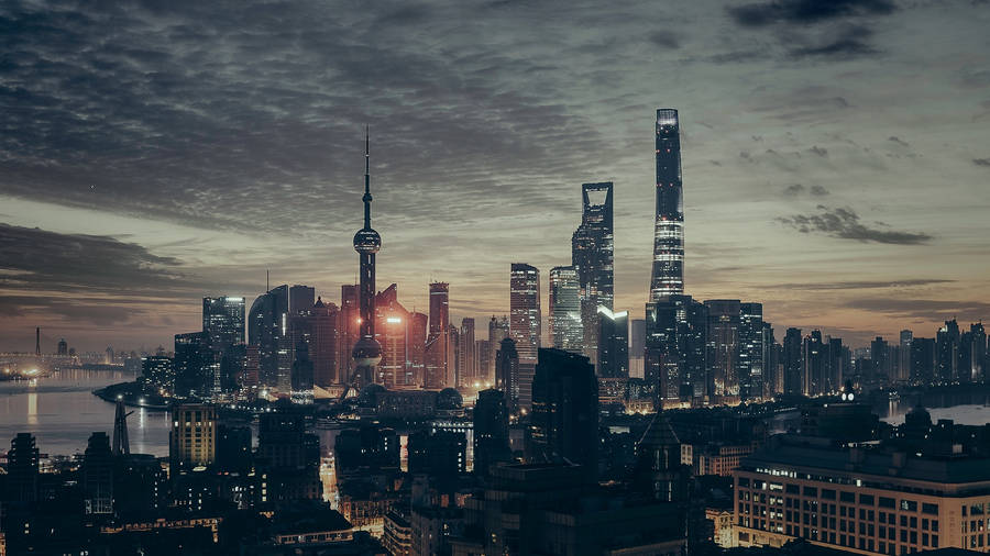 Shanghai China Skyscraping Capital Wallpaper