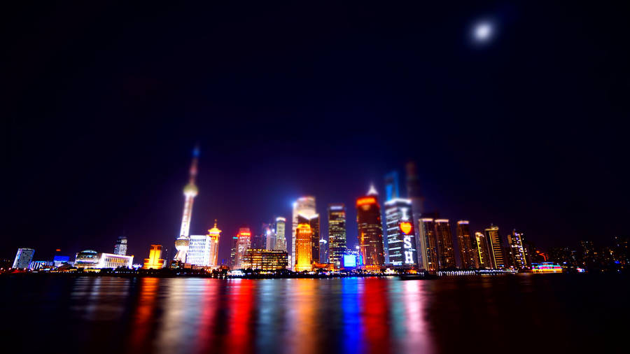 Shanghai Waterside City Wallpaper