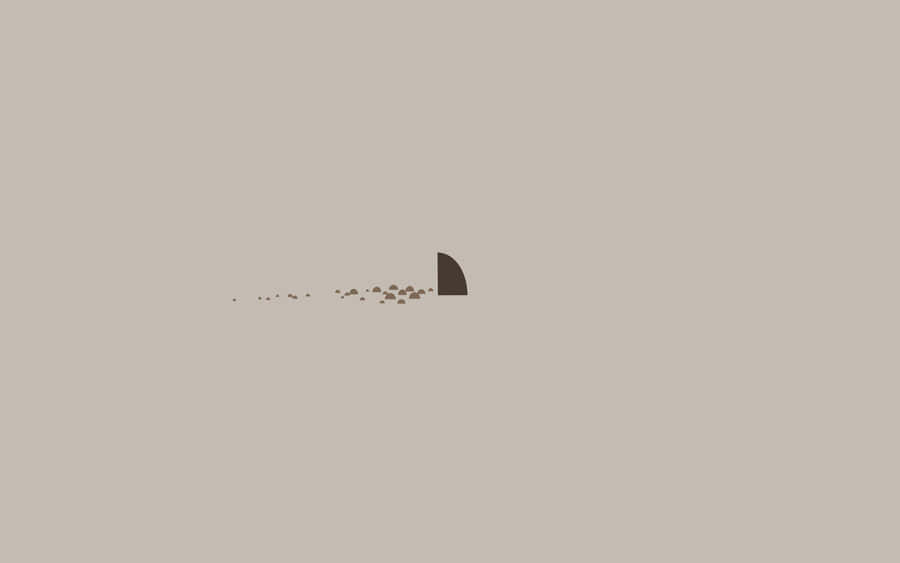 Shark Fin Simple Laptop Digital Illustration Wallpaper