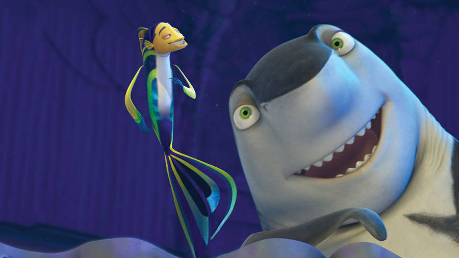 Shark Tale Lenny Smiling At Oscar Wallpaper