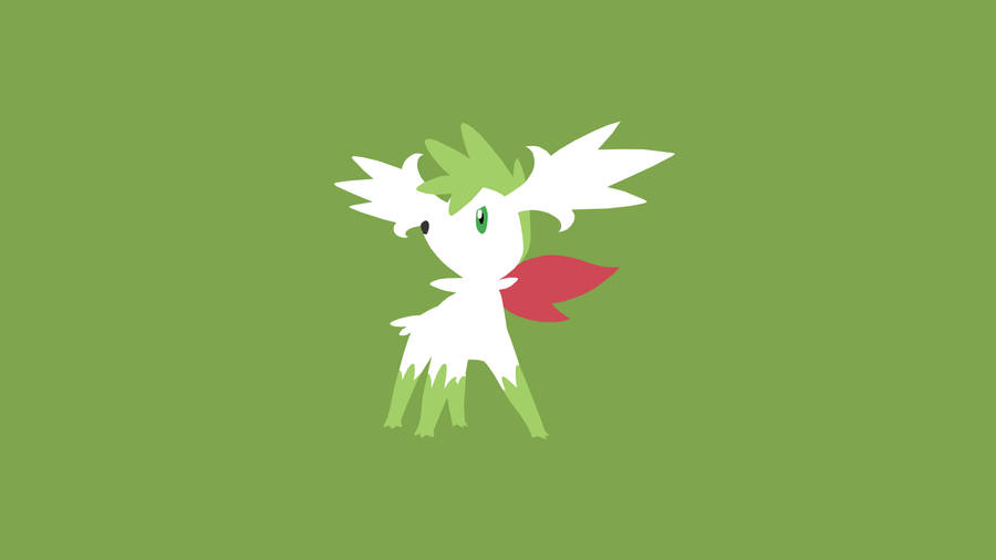 Shaymin Dark Green Sky Forme Wallpaper