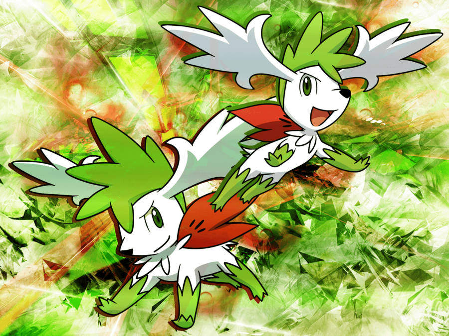 Shaymin Gemstone Aesthetic Wallpaper